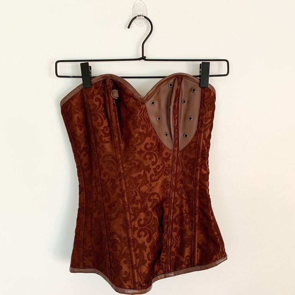 Charmain brown steampunk corset 